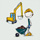 Sugola Design Illustration Bauarbeiter Sugola Design Extras Tasche Exklusive maßgeschneidert personalisiert Individuelle gestaltung Handgemalt