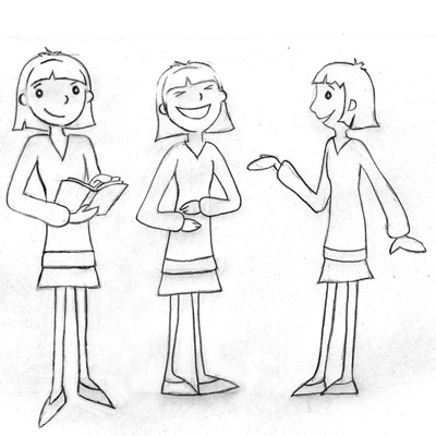 Sugola Desgin Frau Illustration Exklusive maßgeschneidert personalisiert Individuelle gestaltung Handgemalt