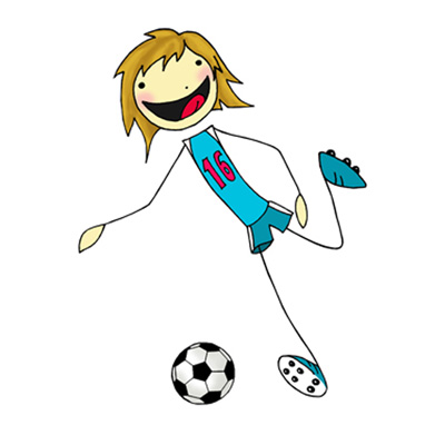 Sugola Illustration Fussball Exklusive maßgeschneidert personalisiert Individuelle gestaltung Handgemalte